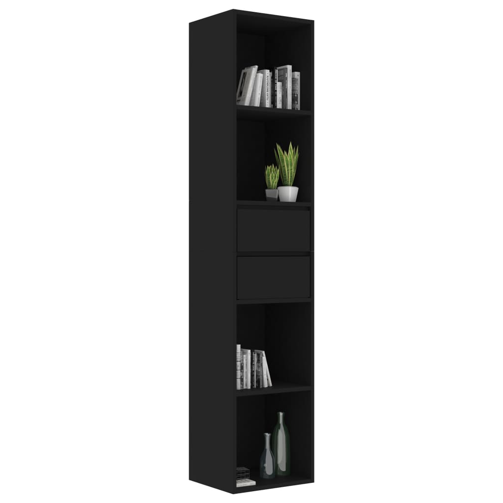 vidaXL Bibliotecă, negru, 36x30x171 cm, lemn prelucrat vidaXL Bibliotecă, negru, 36x30x171 cm, lemn prelucrat