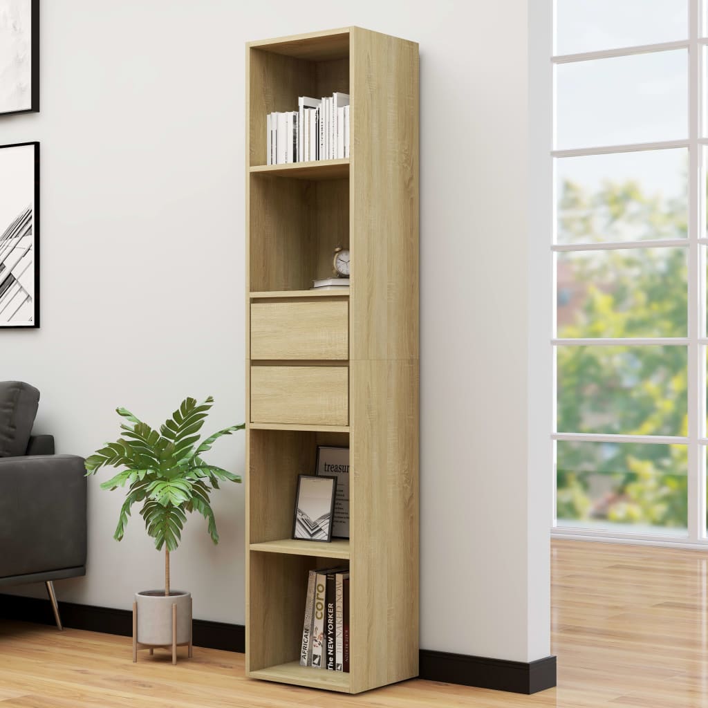 vidaXL Bibliotecă, stejar Sonoma, 36x30x171 cm, lemn prelucrat vidaXL Bibliotecă, stejar Sonoma, 36x30x171 cm, lemn prelucrat