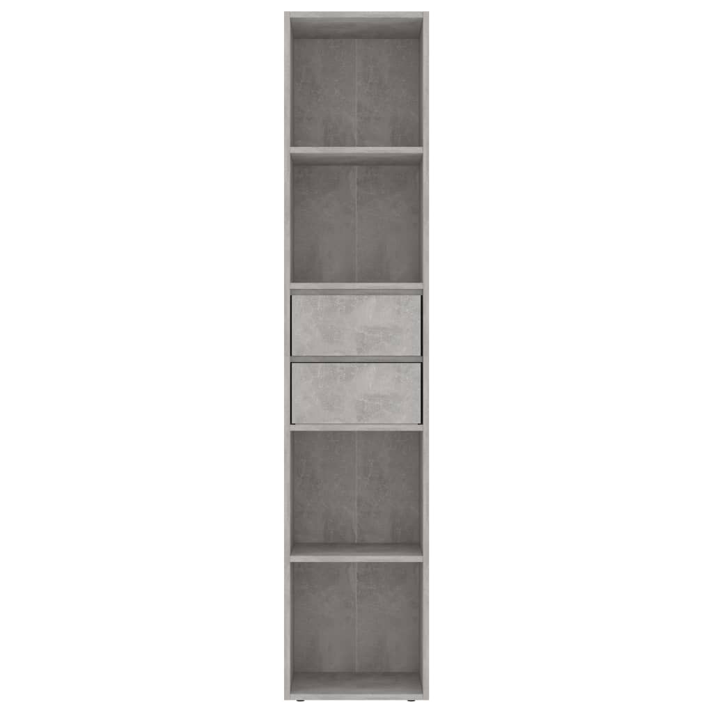 vidaXL Bibliotecă, gri beton, 36x30x171 cm, lemn prelucrat vidaXL Bibliotecă, gri beton, 36x30x171 cm, lemn prelucrat