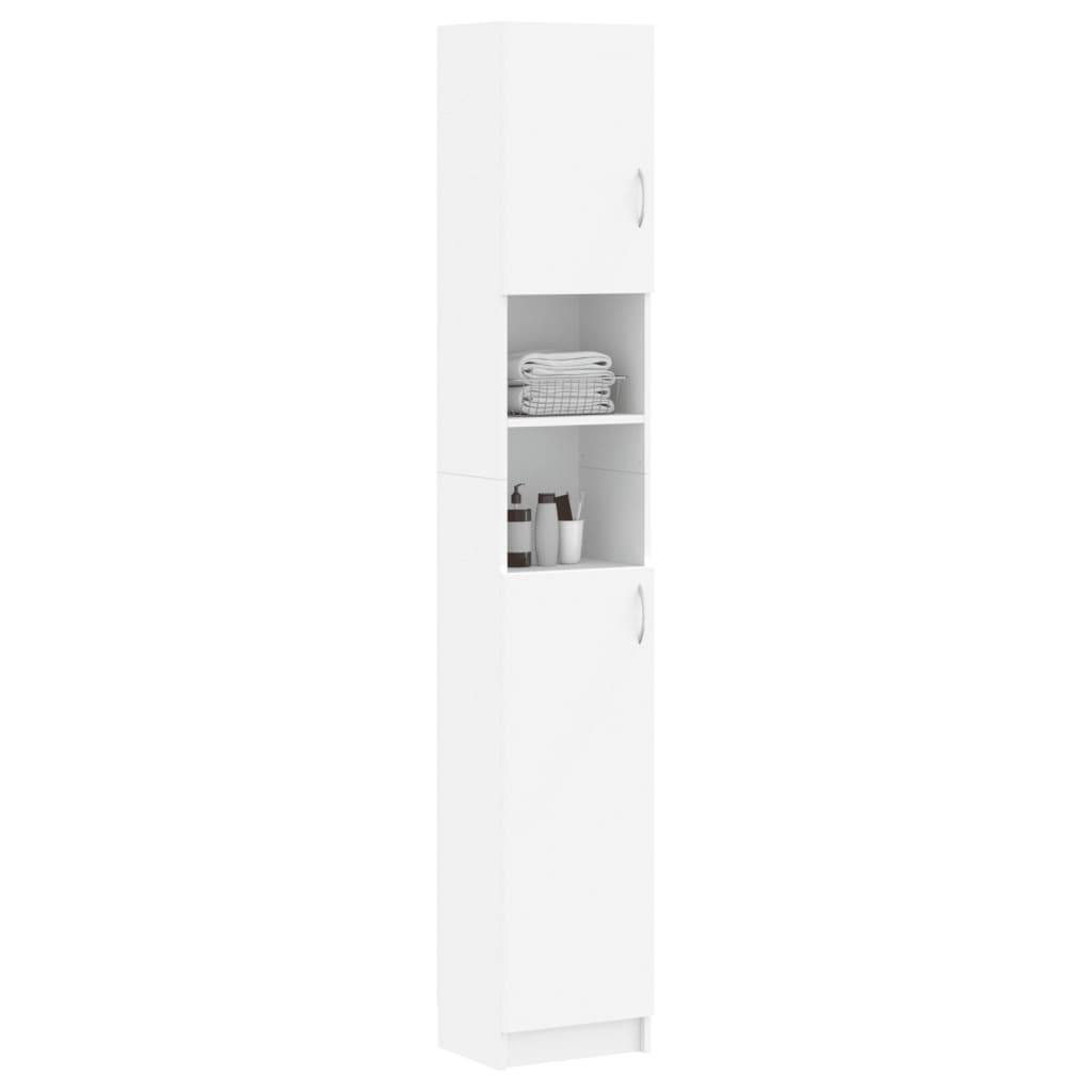 vidaXL Dulap de baie, alb, 32x25,5x190 cm, lemn prelucrat