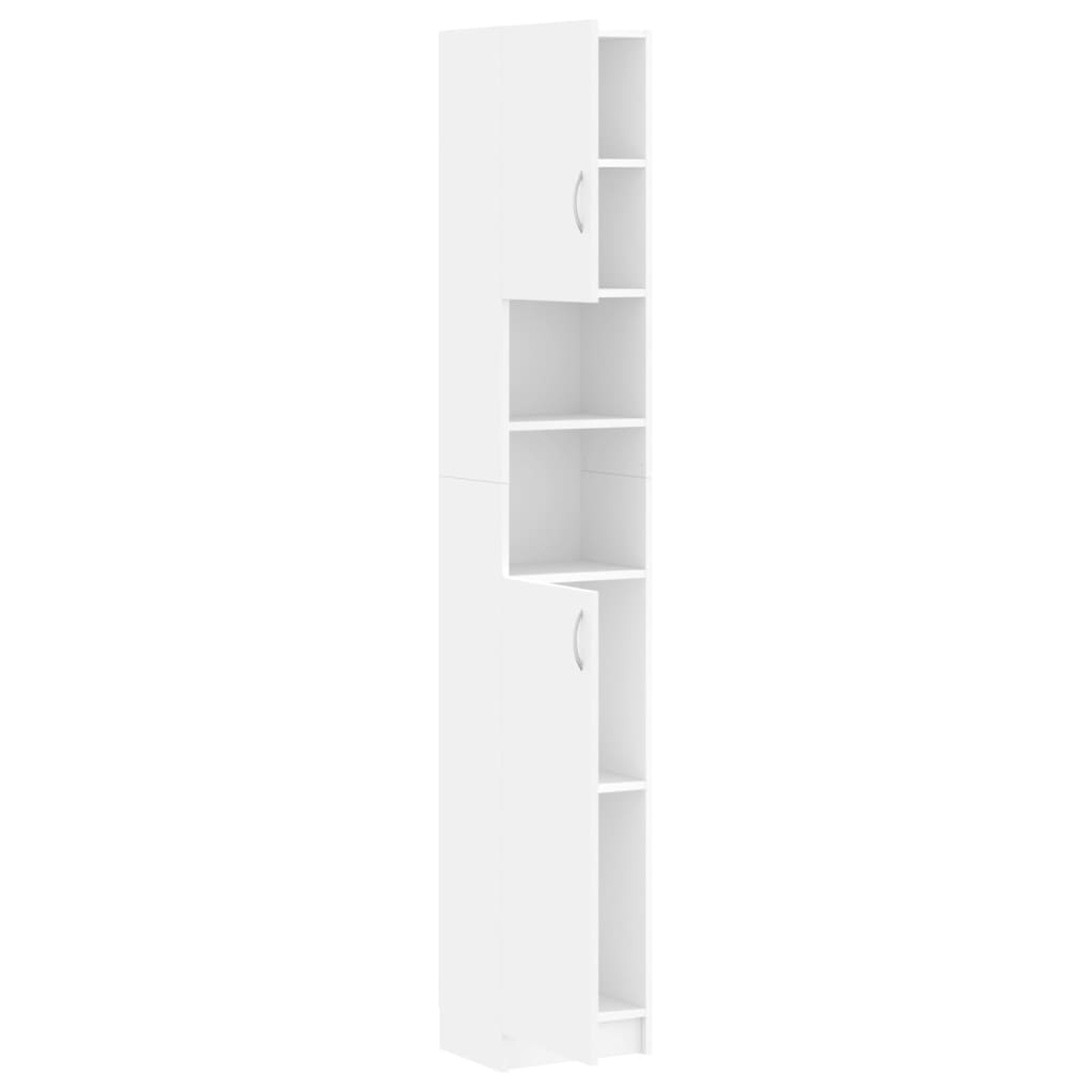 vidaXL Dulap de baie, alb, 32x25,5x190 cm, lemn prelucrat