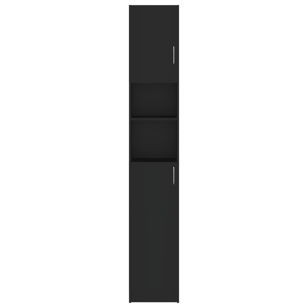 vidaXL Dulap de baie, negru, 32x25,5x190 cm, lemn prelucrat