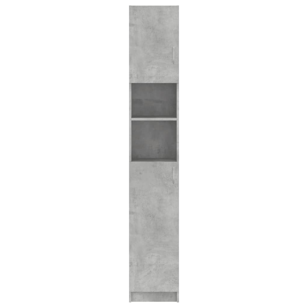 vidaXL Dulap de baie, gri beton, 32 x 25,5 x 190 cm, lemn prelucrat