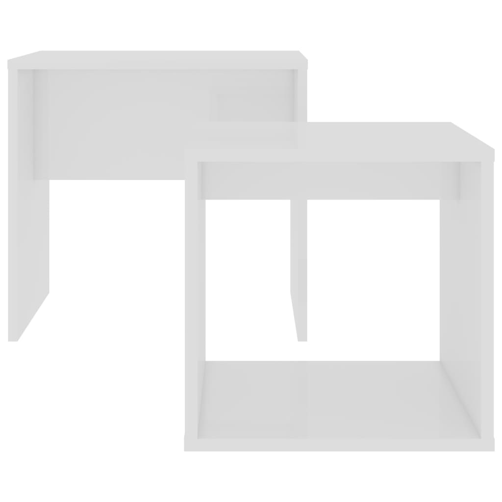 vidaXL Set măsuțe de cafea, alb, 48x30x45 cm, lemn prelucrat vidaXL Set măsuțe de cafea, alb, 48x30x45 cm, lemn prelucrat