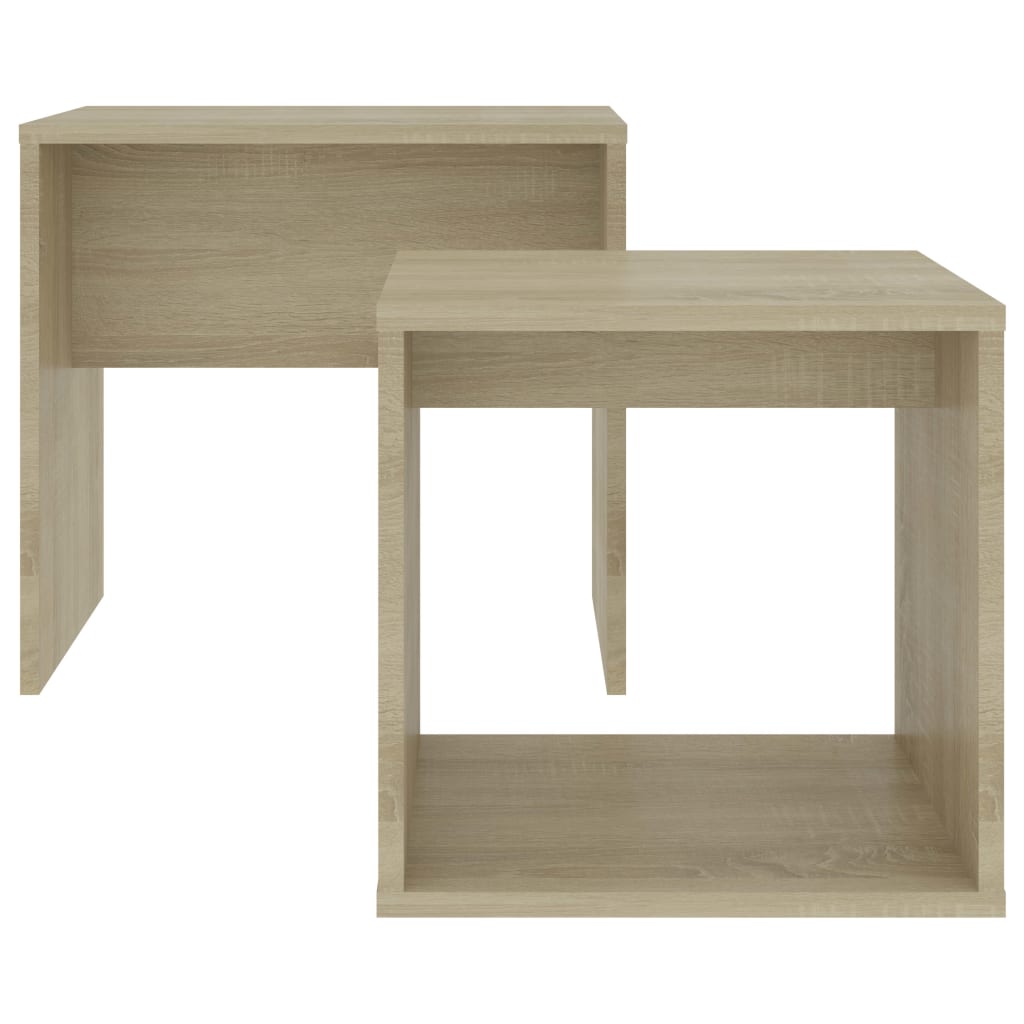 vidaXL Set măsuțe de cafea, stejar Sonoma, 48x30x45 cm, lemn prelucrat vidaXL Set măsuțe de cafea, stejar Sonoma, 48x30x45 cm, lemn prelucrat