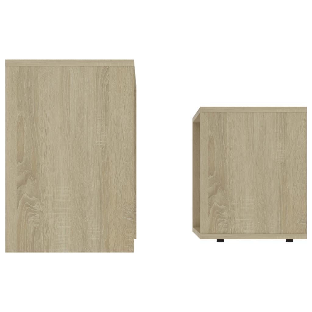 vidaXL Set măsuțe de cafea, stejar Sonoma, 48x30x45 cm, lemn prelucrat vidaXL Set măsuțe de cafea, stejar Sonoma, 48x30x45 cm, lemn prelucrat