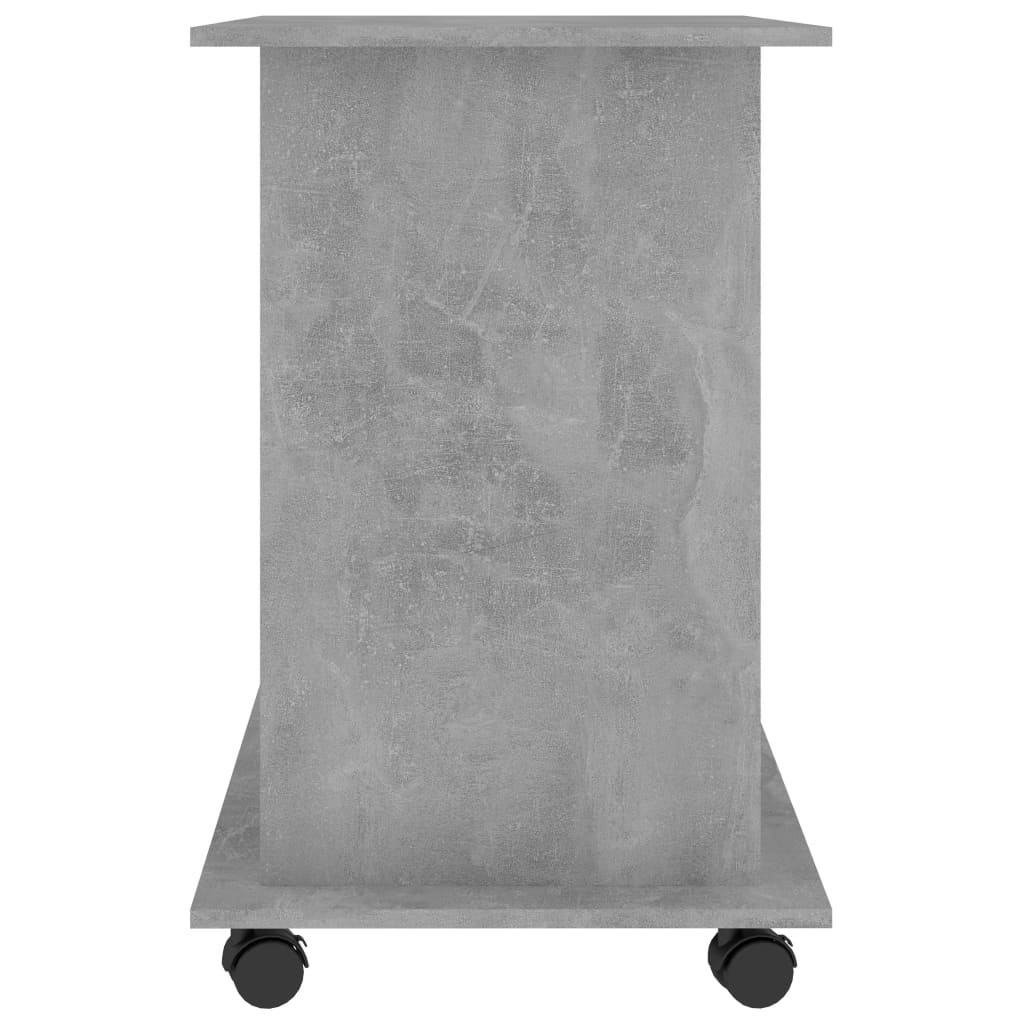 vidaXL Birou de calculator, gri beton, 80x50x75 cm, lemn prelucrat