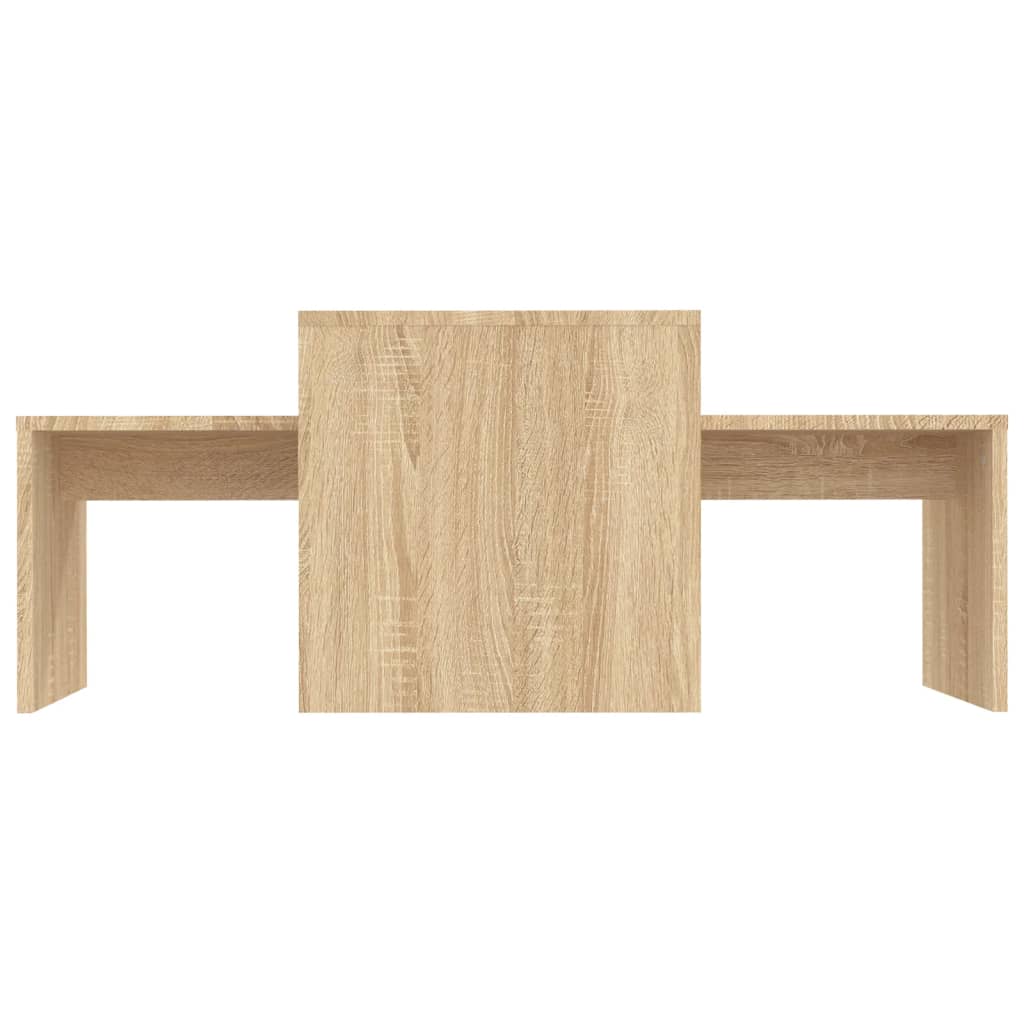 vidaXL Set măsuțe de cafea, stejar sonoma, 100x48x40cm, lemn prelucrat vidaXL Set măsuțe de cafea, stejar sonoma, 100x48x40cm, lemn prelucrat