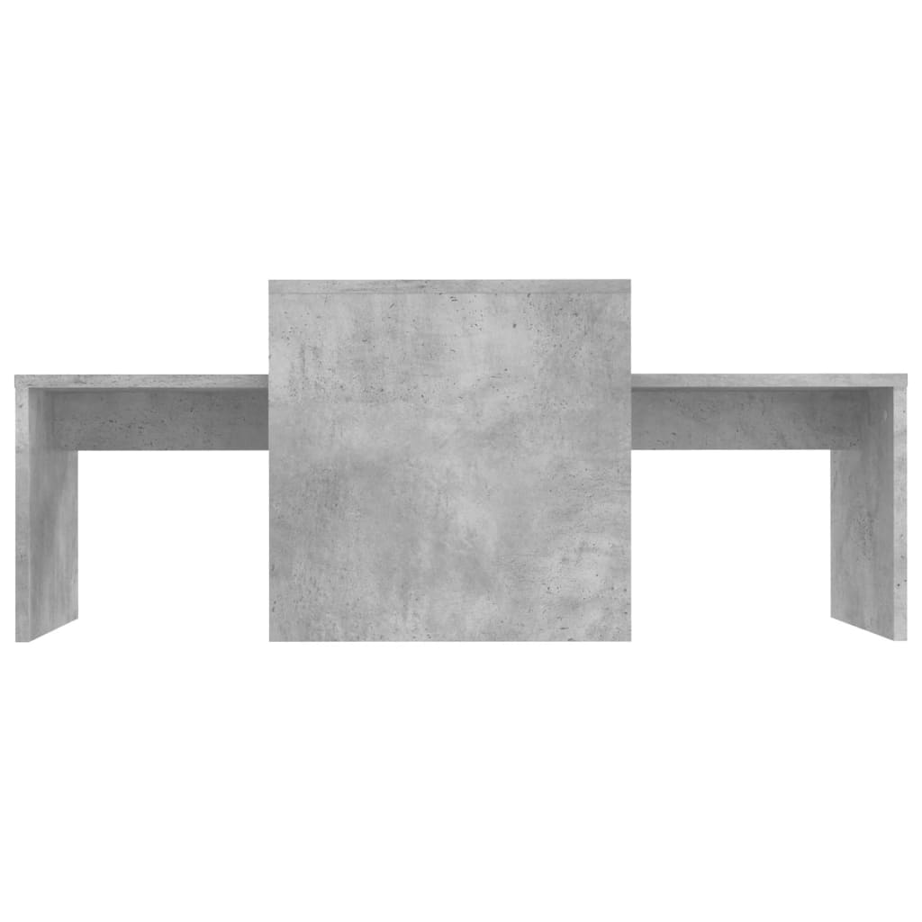 vidaXL Set măsuțe de cafea, gri beton, 100x48x40 cm, lemn prelucrat vidaXL Set măsuțe de cafea, gri beton, 100x48x40 cm, lemn prelucrat