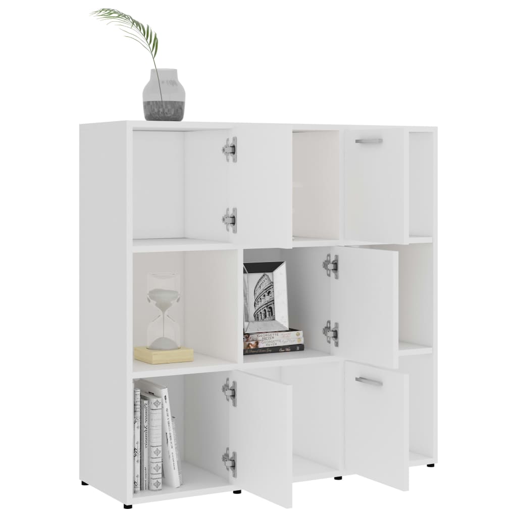 vidaXL Bibliotecă, alb, 90x30x90 cm, lemn prelucrat vidaXL Bibliotecă, alb, 90x30x90 cm, lemn prelucrat