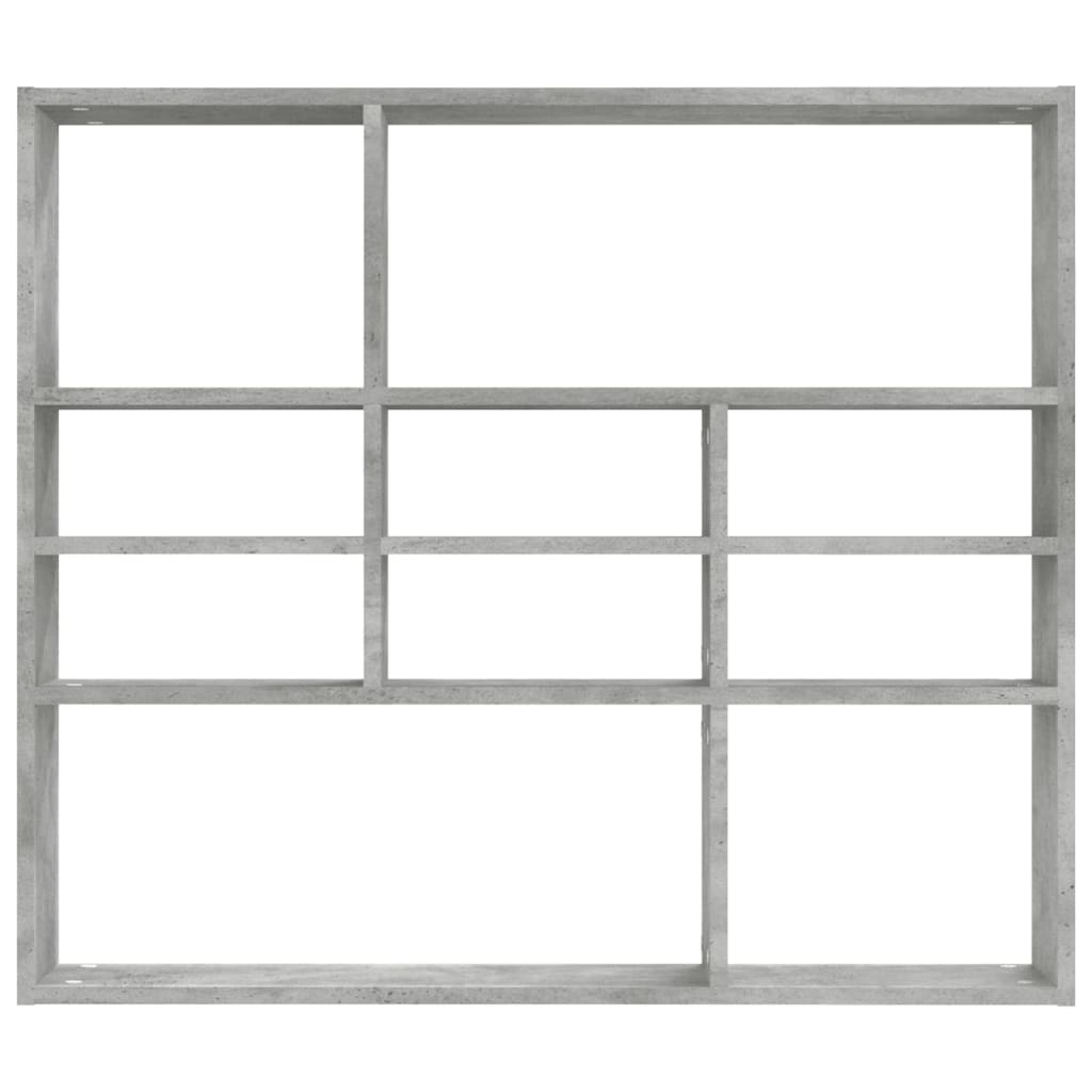 vidaXL Raft de perete, gri beton, 90 x 16 x 78 cm, lemn prelucrat