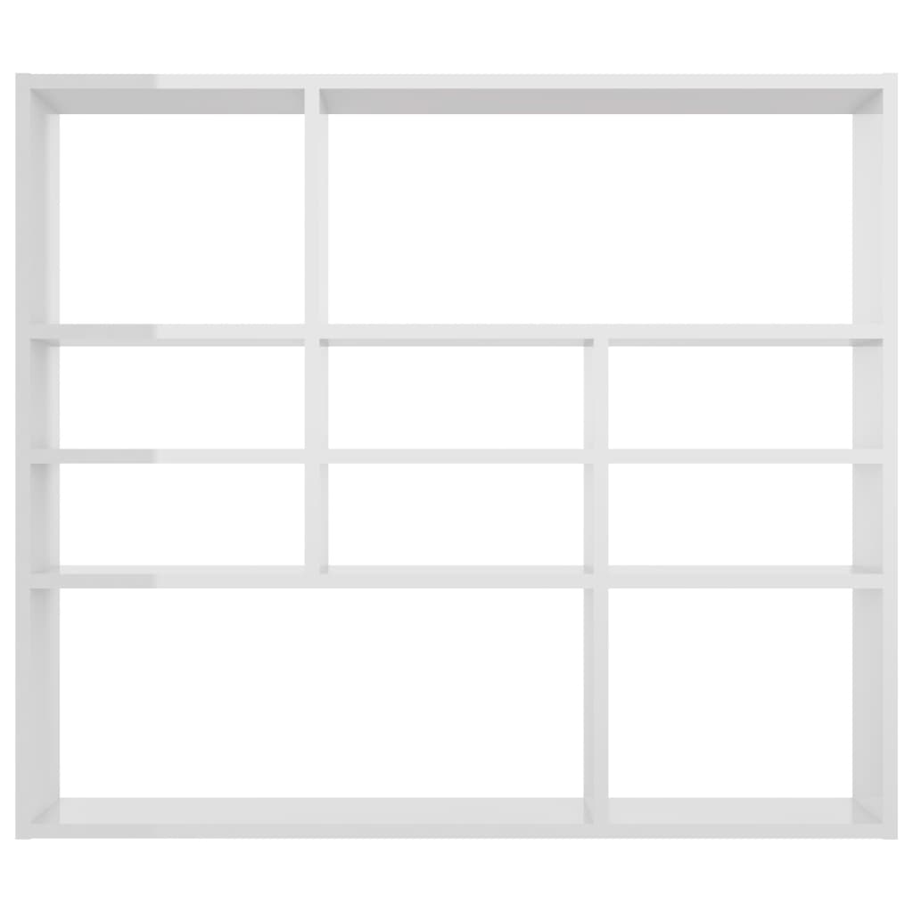 vidaXL Raft de perete, alb extralucios, 90x16x78 cm, lemn prelucrat vidaXL Raft de perete, alb extralucios, 90x16x78 cm, lemn prelucrat