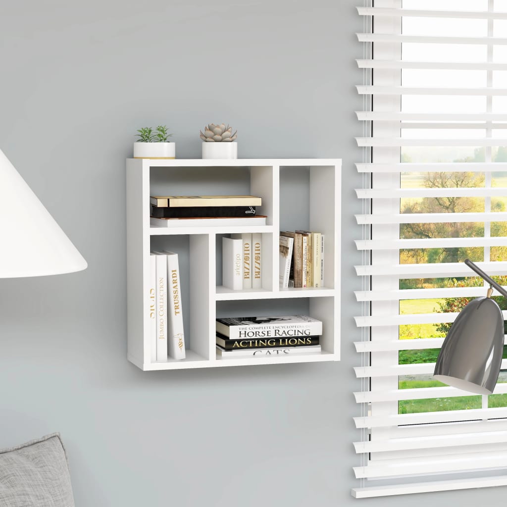 vidaXL Raft de perete, alb, 45,1 x 16 x 45,1 cm, lemn prelucrat vidaXL Raft de perete, alb, 45,1 x 16 x 45,1 cm, lemn prelucrat