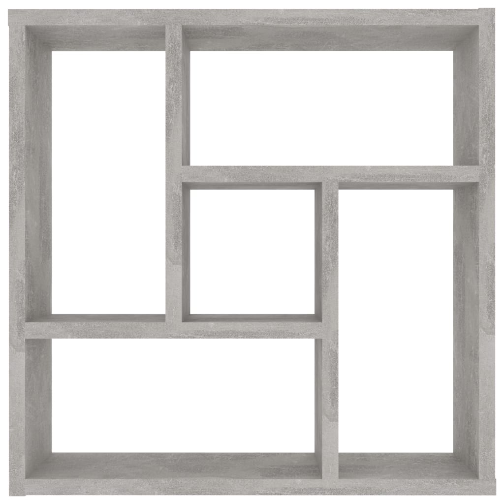vidaXL Raft de perete, gri beton, 45,1x16x45,1 cm, lemn prelucrat