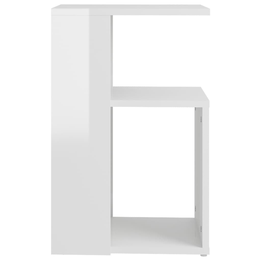 vidaXL Masă laterală, alb extralucios, 36x30x56 cm, lemn prelucrat vidaXL Masă laterală, alb extralucios, 36x30x56 cm, lemn prelucrat