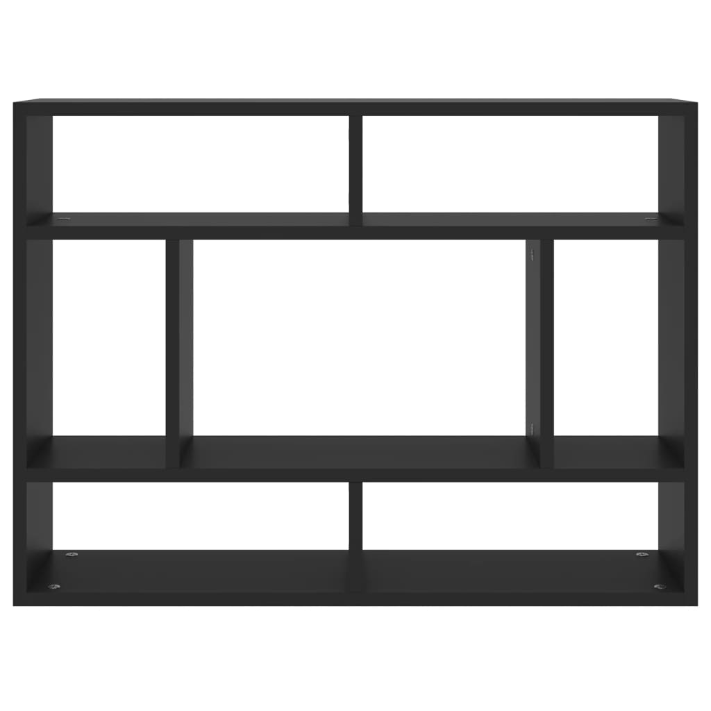 vidaXL Raft de perete, negru, 75x16x55 cm, lemn prelucrat vidaXL Raft de perete, negru, 75x16x55 cm, lemn prelucrat