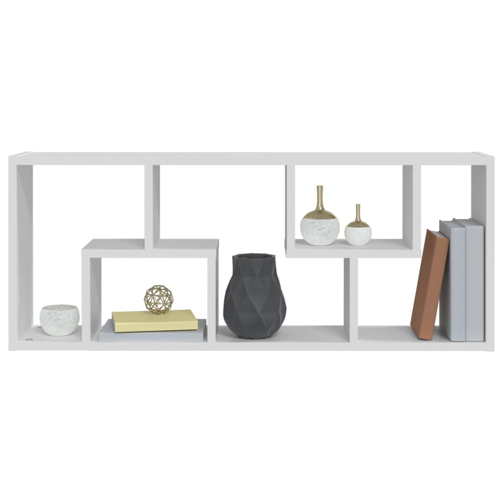 vidaXL Raft de perete, alb, 36x16x90 cm, lemn prelucrat vidaXL Raft de perete, alb, 36x16x90 cm, lemn prelucrat