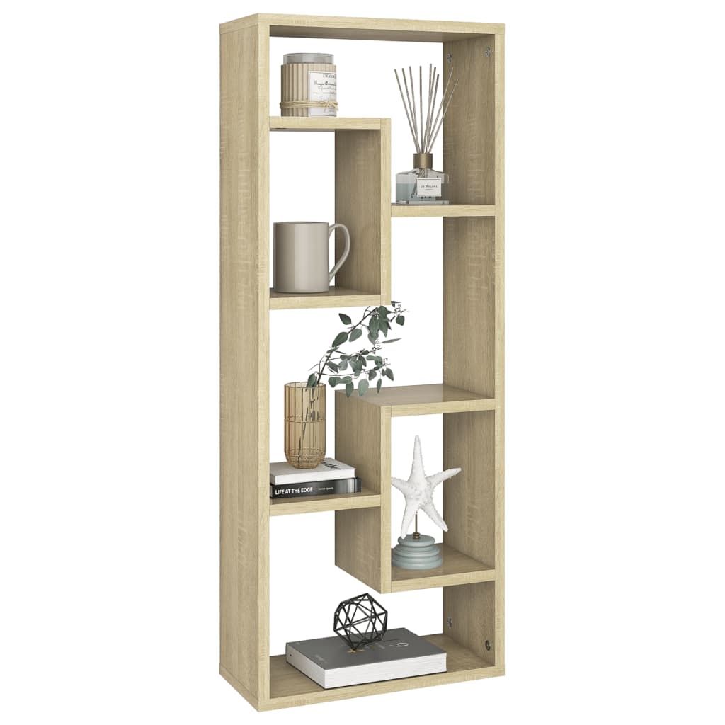 vidaXL Raft de perete, stejar sonoma, 36x16x90 cm, lemn prelucrat