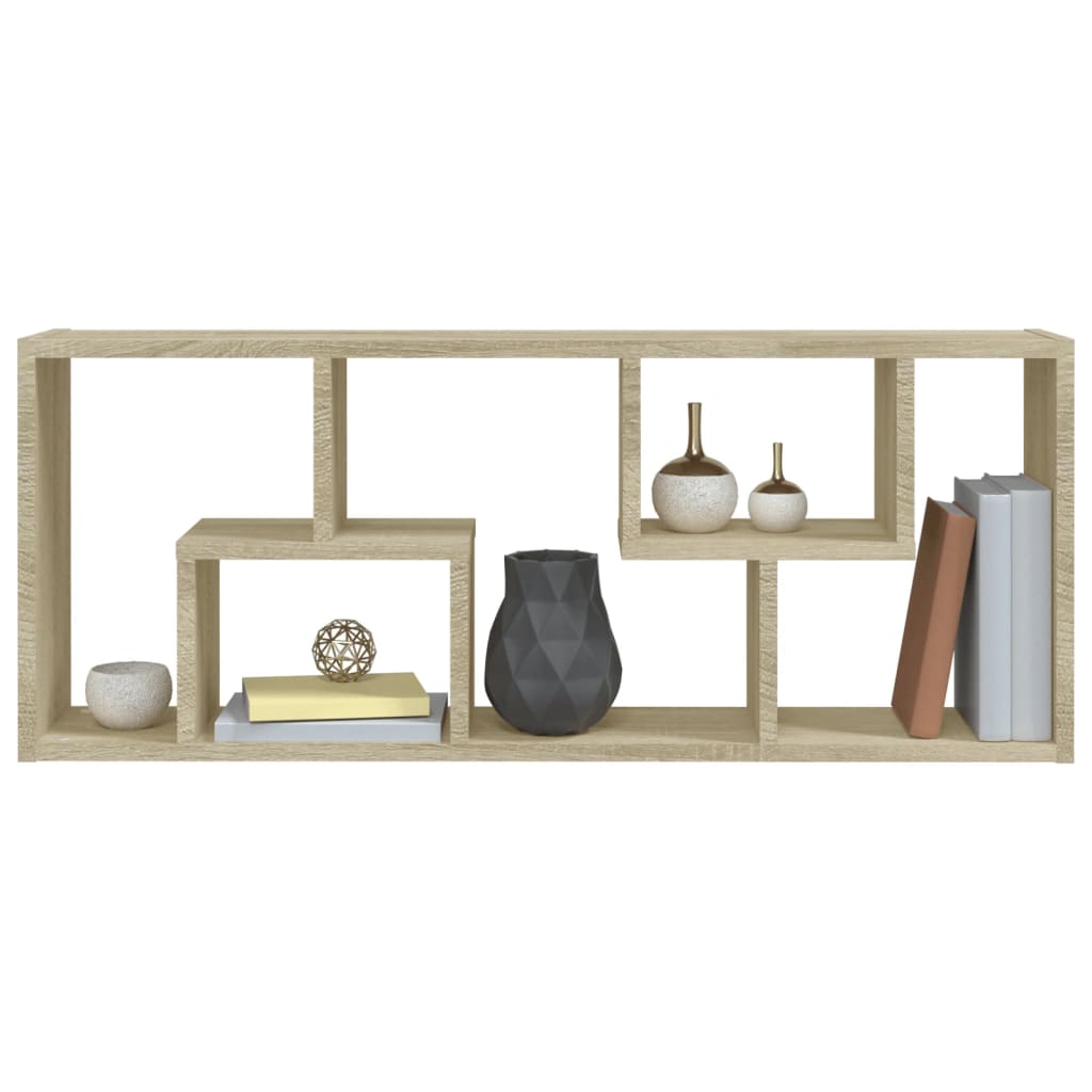 vidaXL Raft de perete, stejar sonoma, 36x16x90 cm, lemn prelucrat