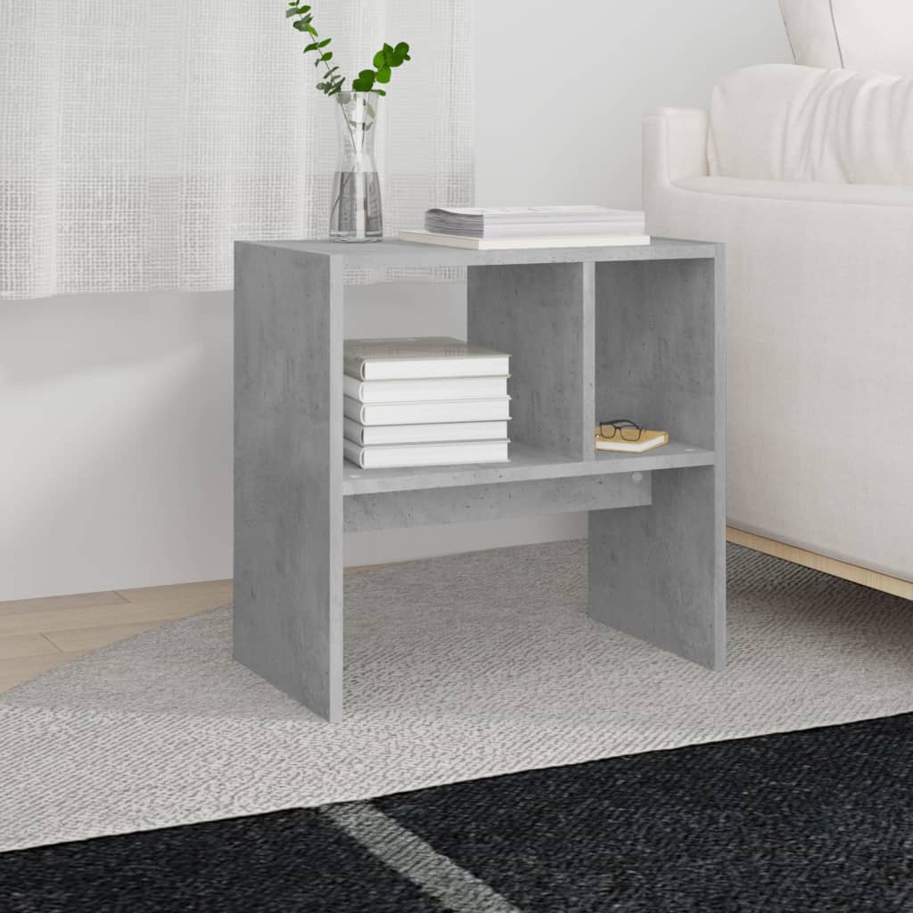 vidaXL Masă laterală, gri beton, 50x30x50 cm, lemn prelucrat vidaXL Masă laterală, gri beton, 50x30x50 cm, lemn prelucrat