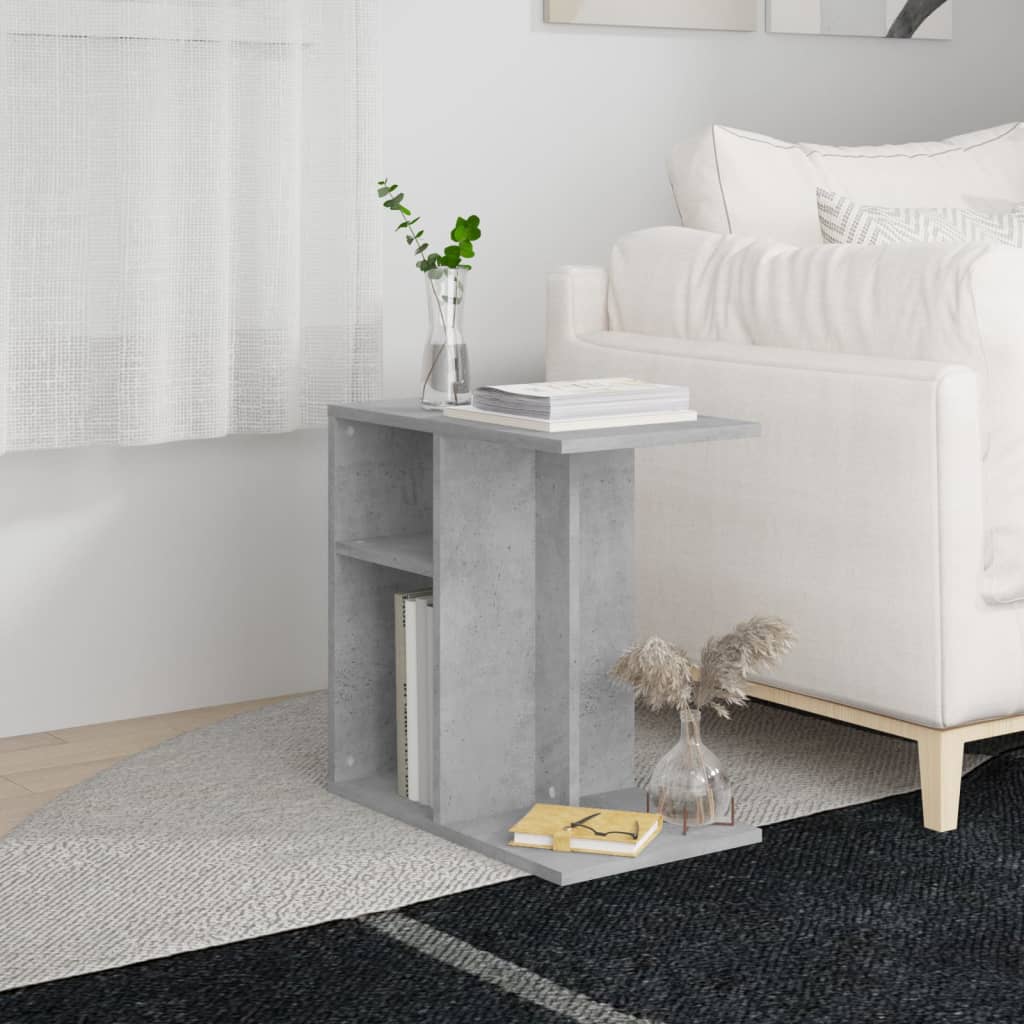 vidaXL Masă laterală, gri beton, 50x30x50 cm, lemn prelucrat vidaXL Masă laterală, gri beton, 50x30x50 cm, lemn prelucrat