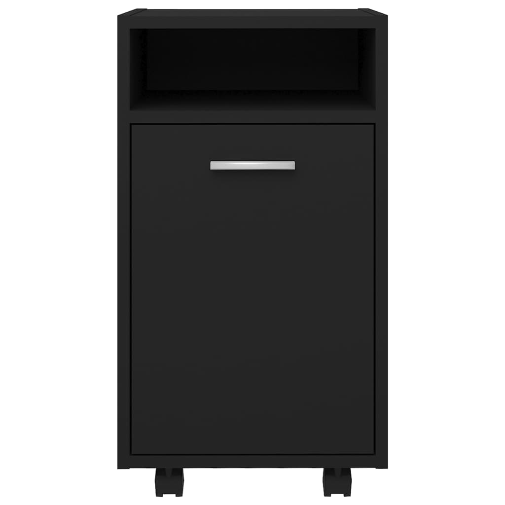vidaXL Dulap lateral cu roți, negru, 33x38x60 cm, PAL
