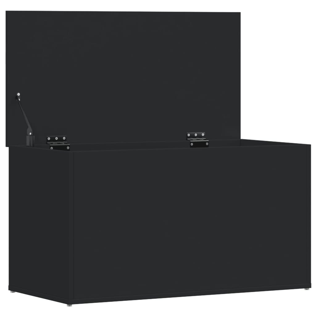 vidaXL Cufăr de depozitare, negru, 84x42x46 cm, lemn compozit vidaXL Cufăr de depozitare, negru, 84x42x46 cm, lemn compozit
