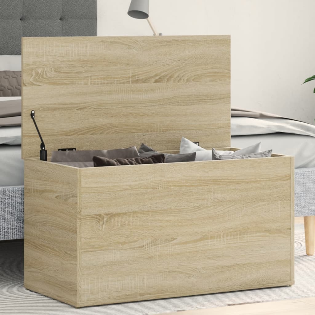 vidaXL Cufăr de depozitare, stejar sonoma, 84x42x46 cm, lemn compozit vidaXL Cufăr de depozitare, stejar sonoma, 84x42x46 cm, lemn compozit