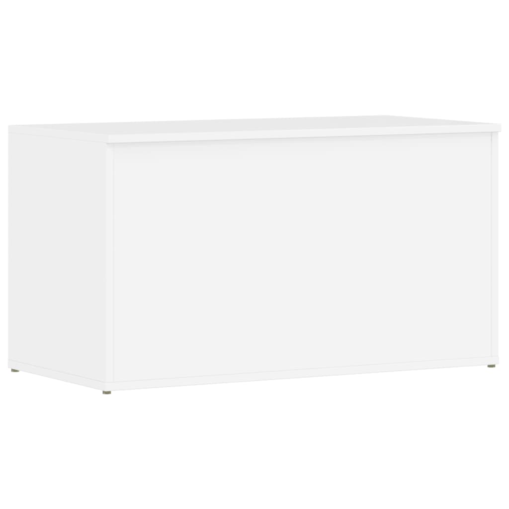 vidaXL Cufăr depozitare, alb extralucios, 84x42x46 cm, lemn compozit vidaXL Cufăr depozitare, alb extralucios, 84x42x46 cm, lemn compozit