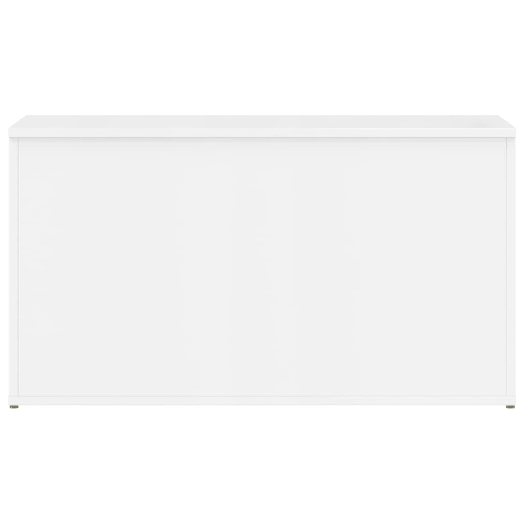 vidaXL Cufăr depozitare, alb extralucios, 84x42x46 cm, lemn compozit vidaXL Cufăr depozitare, alb extralucios, 84x42x46 cm, lemn compozit