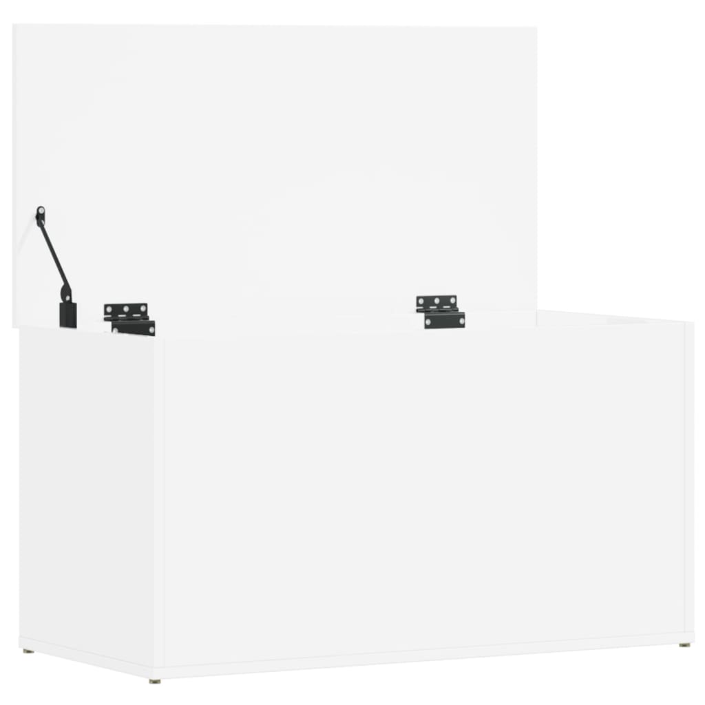 vidaXL Cufăr depozitare, alb extralucios, 84x42x46 cm, lemn compozit vidaXL Cufăr depozitare, alb extralucios, 84x42x46 cm, lemn compozit