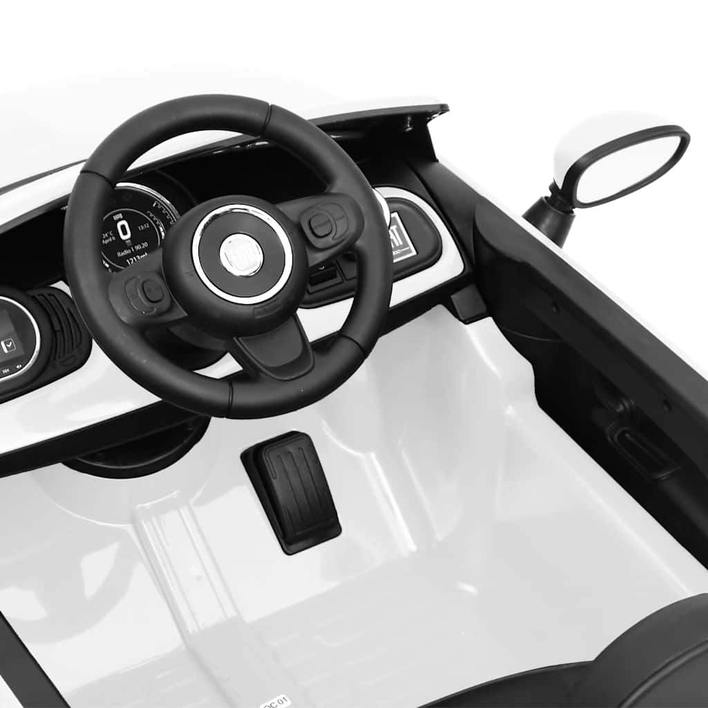 vidaXL Mașină electrică pentru copii Fiat 500, alb vidaXL Mașină electrică pentru copii Fiat 500, alb