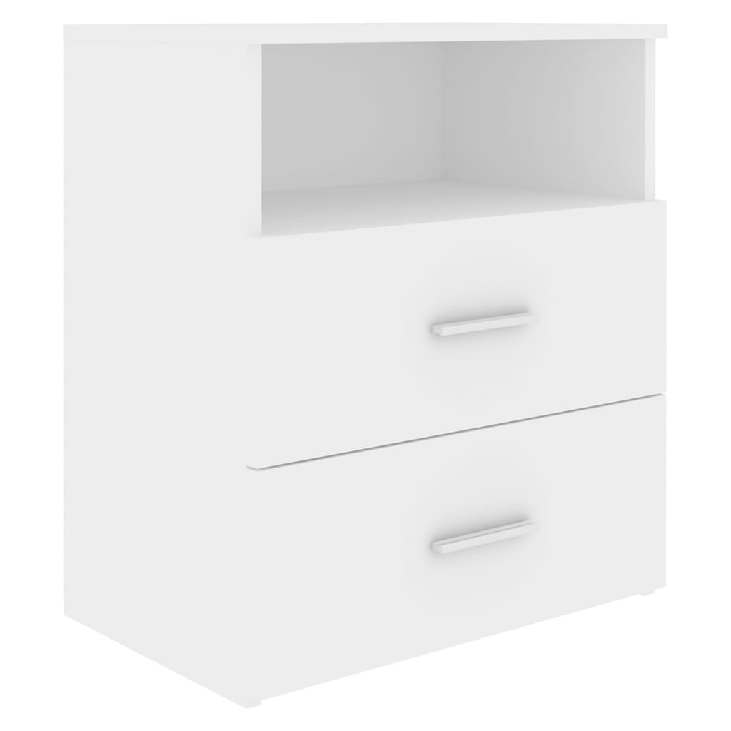 vidaXL Noptiere, 2 buc., alb, 50x32x60 cm vidaXL Noptiere, 2 buc., alb, 50x32x60 cm