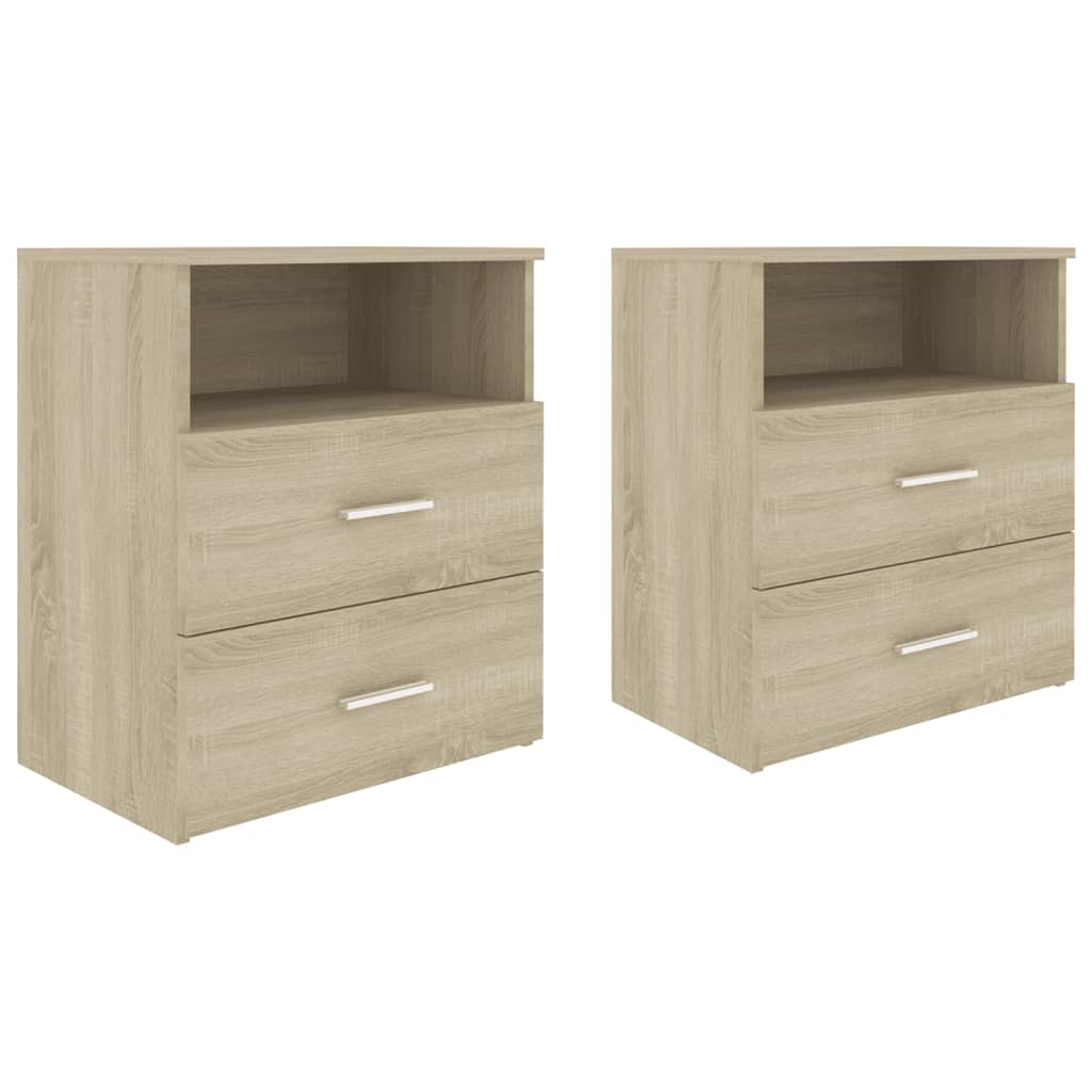 vidaXL Noptiere, 2 buc., stejar sonoma, 50x32x60 cm vidaXL Noptiere, 2 buc., stejar sonoma, 50x32x60 cm
