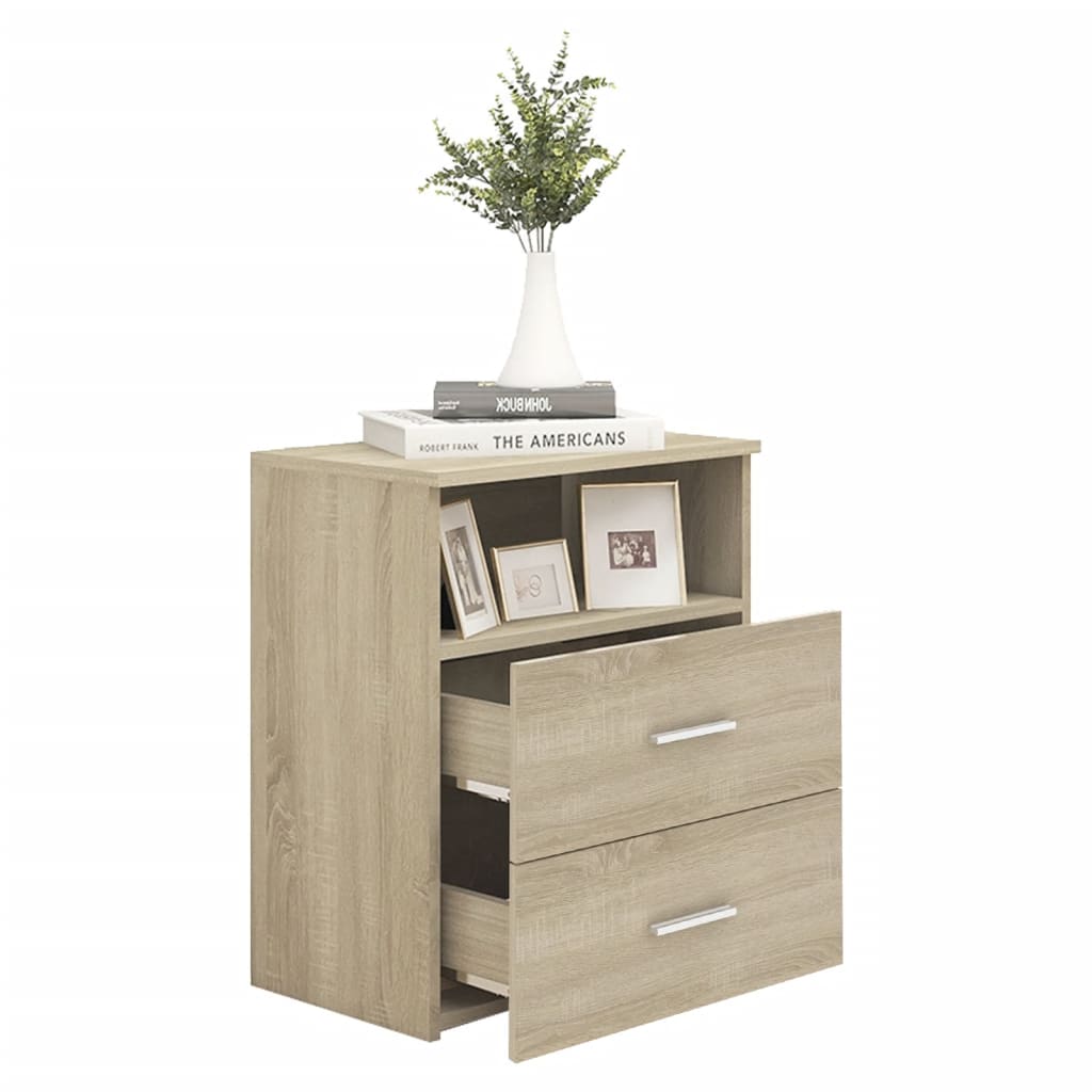 vidaXL Noptiere, 2 buc., stejar sonoma, 50x32x60 cm vidaXL Noptiere, 2 buc., stejar sonoma, 50x32x60 cm