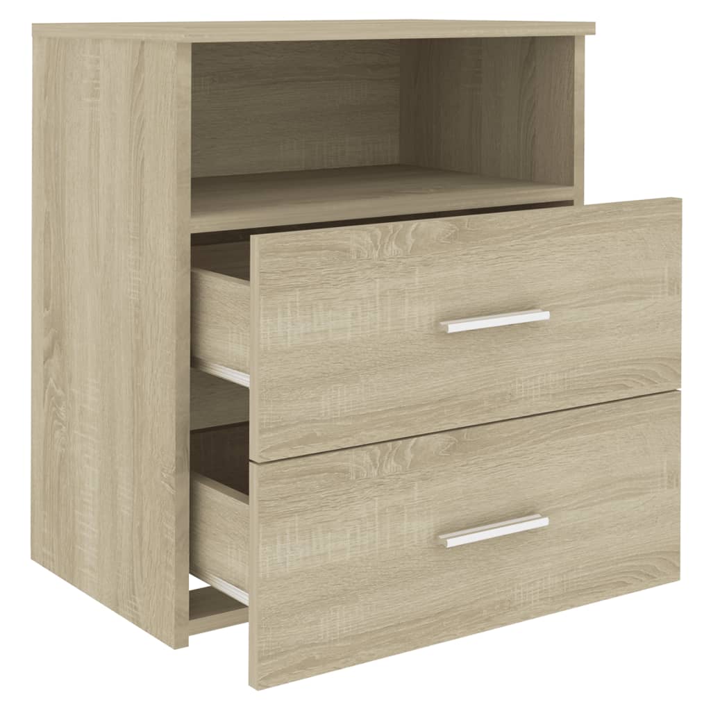 vidaXL Noptiere, 2 buc., stejar sonoma, 50x32x60 cm vidaXL Noptiere, 2 buc., stejar sonoma, 50x32x60 cm