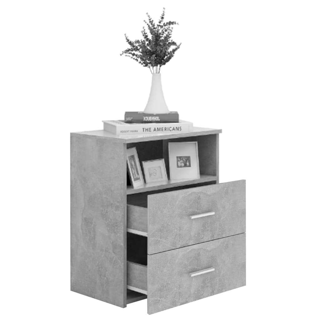 vidaXL Noptieră, gri beton, 50x32x60 cm