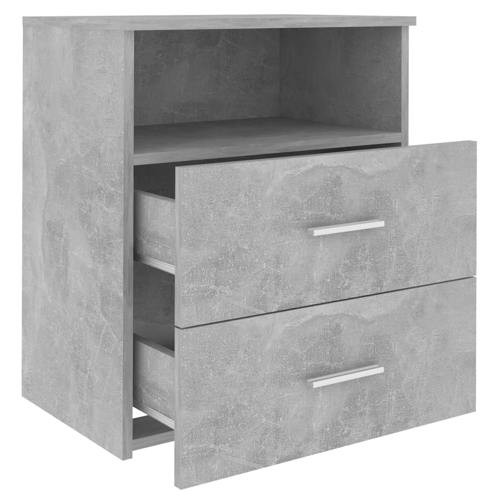 vidaXL Noptieră, gri beton, 50x32x60 cm