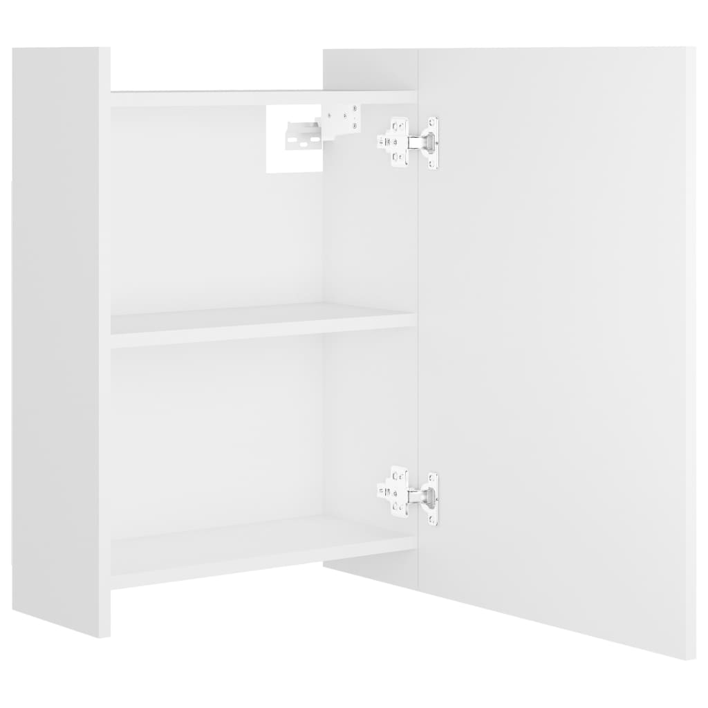 vidaXL Dulap de baie cu oglindă, alb, 62,5x20,5x64 cm, lemn prelucrat vidaXL Dulap de baie cu oglindă, alb, 62,5x20,5x64 cm, lemn prelucrat