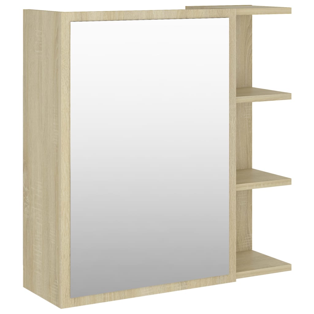vidaXL Dulap baie cu oglindă, stejar Sonoma, 62,5x20,5x64 cm vidaXL Dulap baie cu oglindă, stejar Sonoma, 62,5x20,5x64 cm