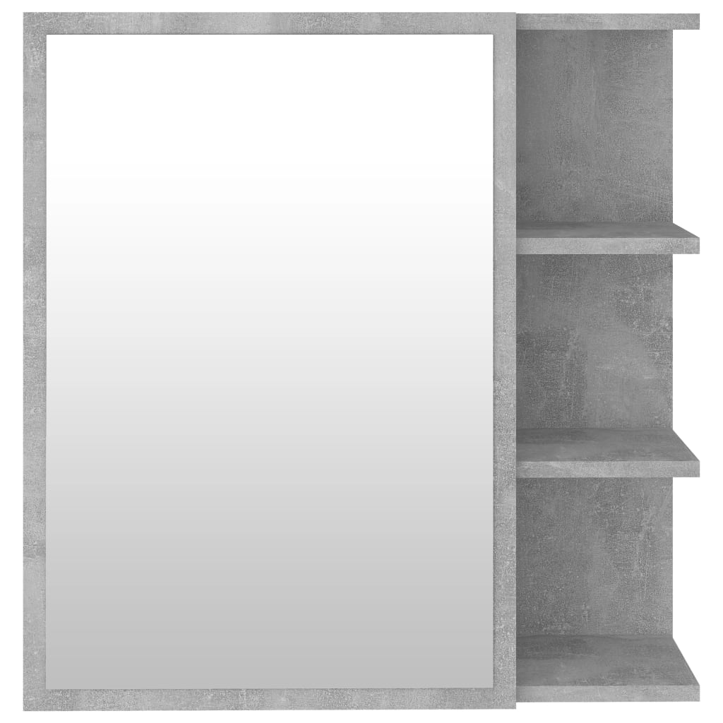 vidaXL Dulap de baie cu oglindă, gri beton, 62,5 x 20,5 x 64 cm vidaXL Dulap de baie cu oglindă, gri beton, 62,5 x 20,5 x 64 cm