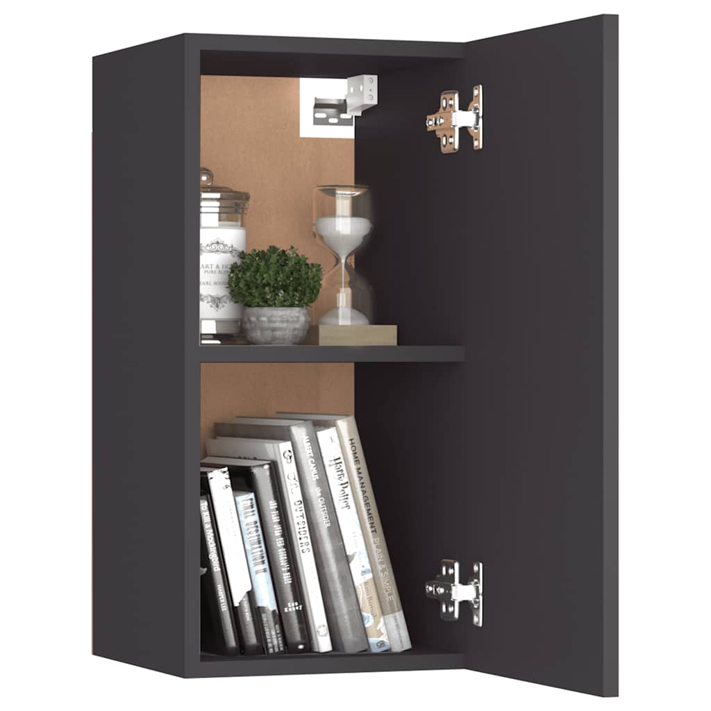 vidaXL Comode TV, 2 buc., gri, 30,5x30x60 cm, lemn prelucrat