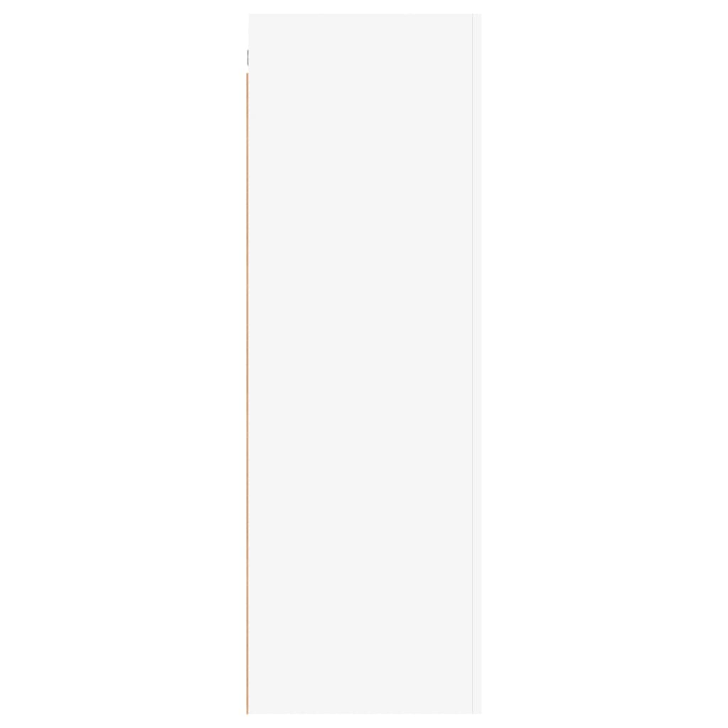 vidaXL Comode TV, 2 buc., alb, 30,5x30x90 cm, lemn prelucrat