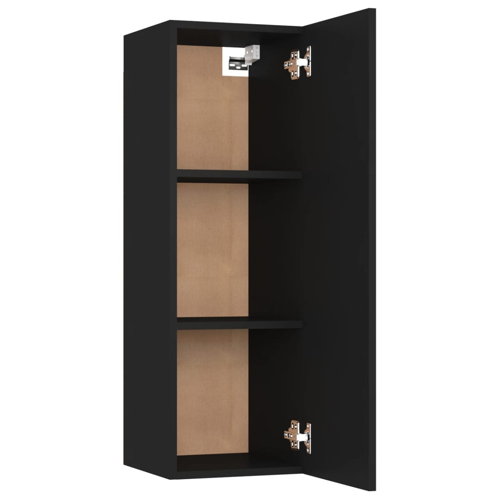 vidaXL Comodă TV, negru, 30,5x30x90 cm, lemn prelucrat