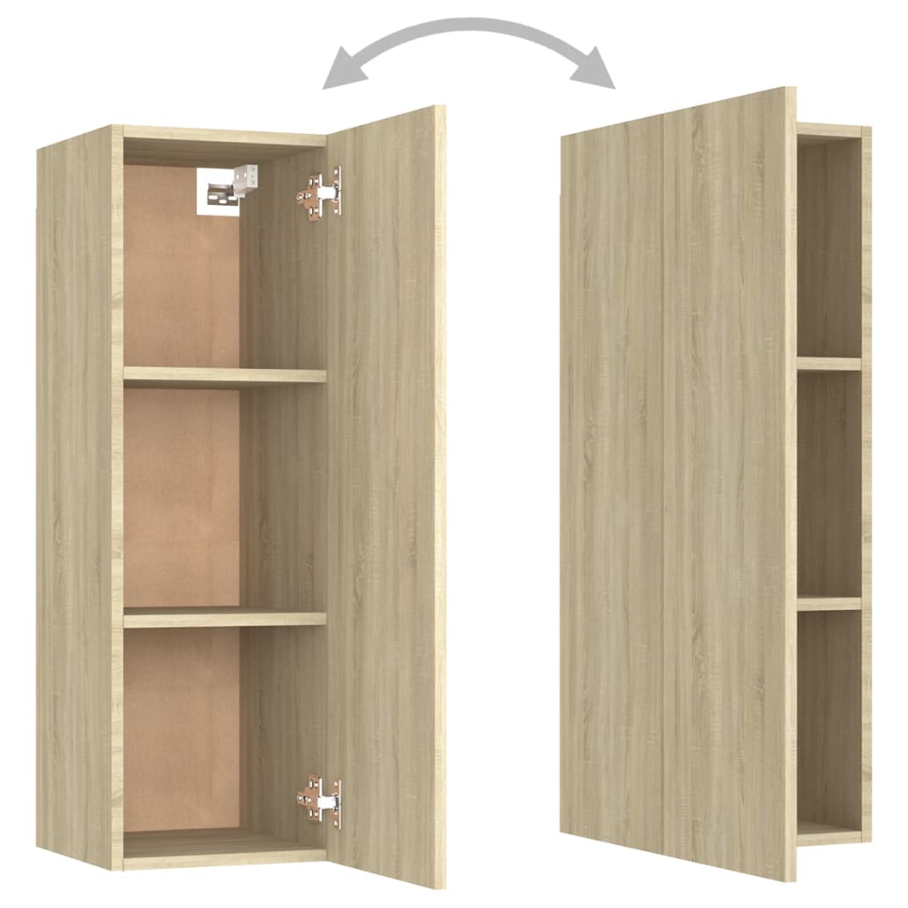 vidaXL Comodă TV, stejar Sonoma, 30,5x30x90 cm, lemn prelucrat vidaXL Comodă TV, stejar Sonoma, 30,5x30x90 cm, lemn prelucrat