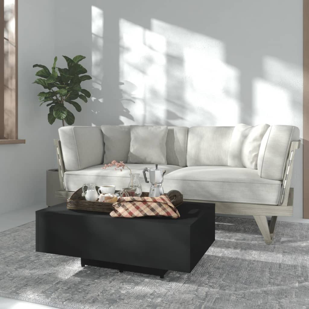 vidaXL Măsuță de cafea, negru, 85x55x31 cm, lemn prelucrat vidaXL Măsuță de cafea, negru, 85x55x31 cm, lemn prelucrat