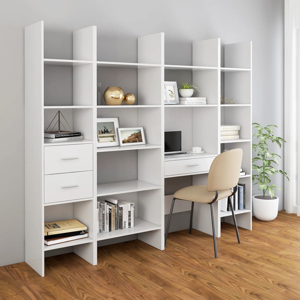 vidaXL Bibliotecă, alb, 40x35x180 cm, lemn prelucrat vidaXL Bibliotecă, alb, 40x35x180 cm, lemn prelucrat