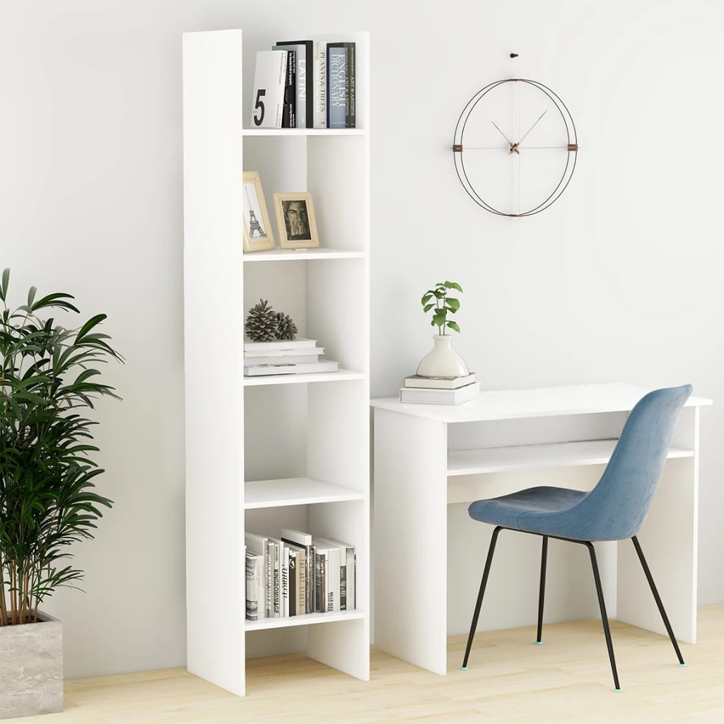 vidaXL Bibliotecă, alb, 40x35x180 cm, lemn prelucrat vidaXL Bibliotecă, alb, 40x35x180 cm, lemn prelucrat