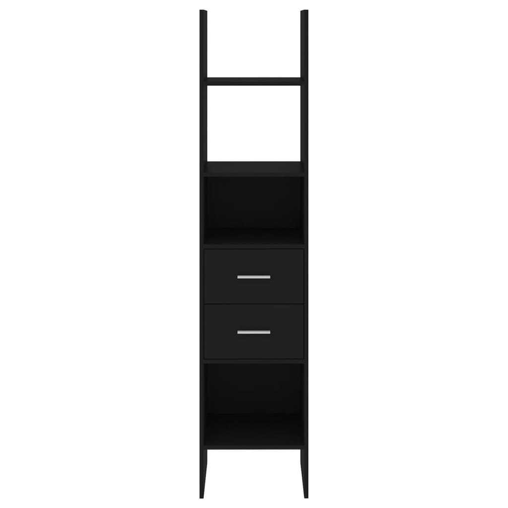 vidaXL Bibliotecă, negru, 40x35x180 cm, lemn prelucrat