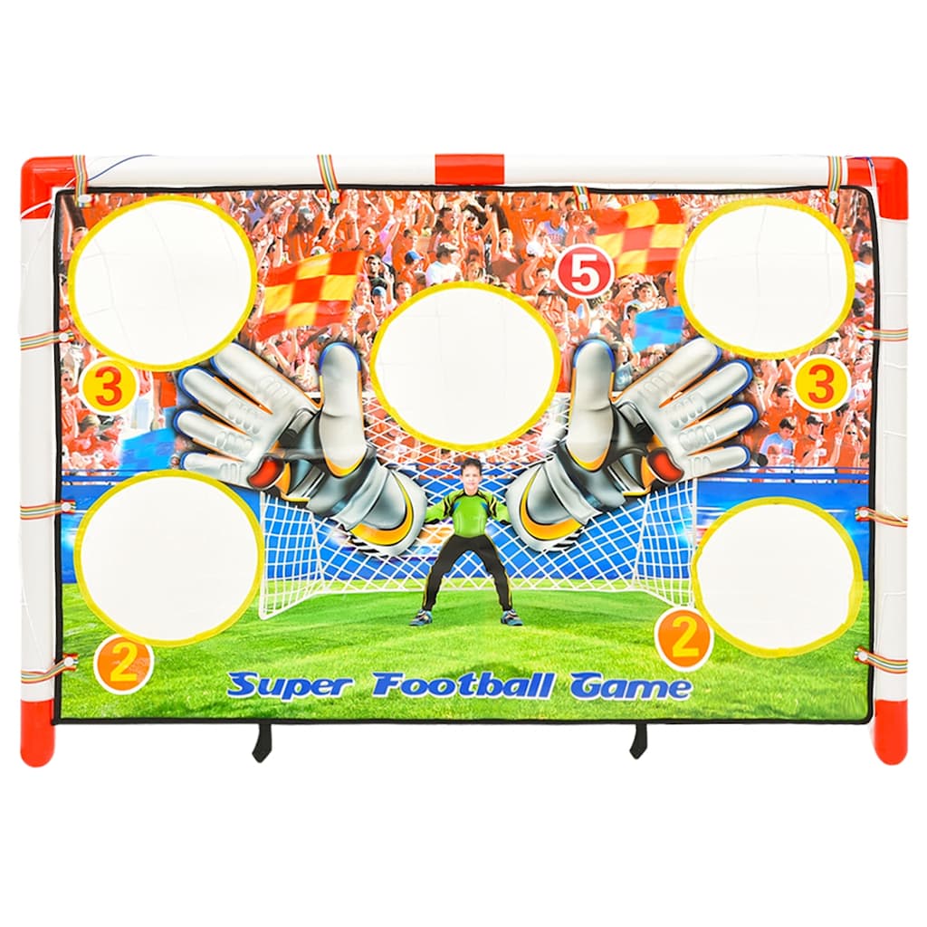 vidaXL Set poartă de fotbal copii cu perete de poartă 120x51x77,5 cm vidaXL Set poartă de fotbal copii cu perete de poartă 120x51x77,5 cm